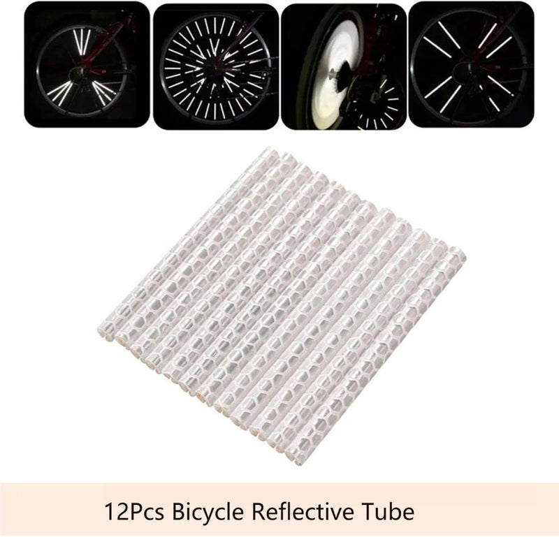SOPINEKO 72Pcs Spoke Reflectors Wheel Decoration Warning Spoke Skin Covers Trim Wrap Cover Pipe for Night Cycling Riding Motorcycle Motocross Pit Dirt Bike - Image 4